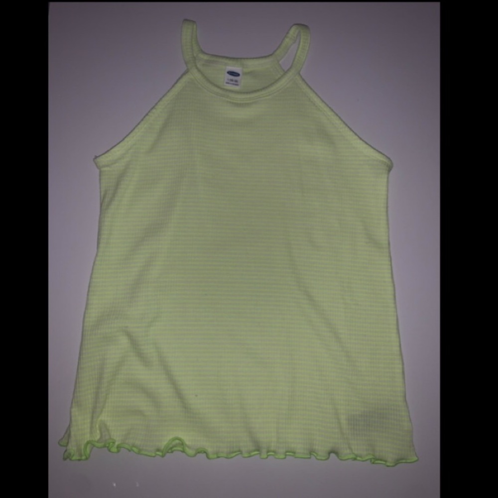 Old navy striped lime green tank top